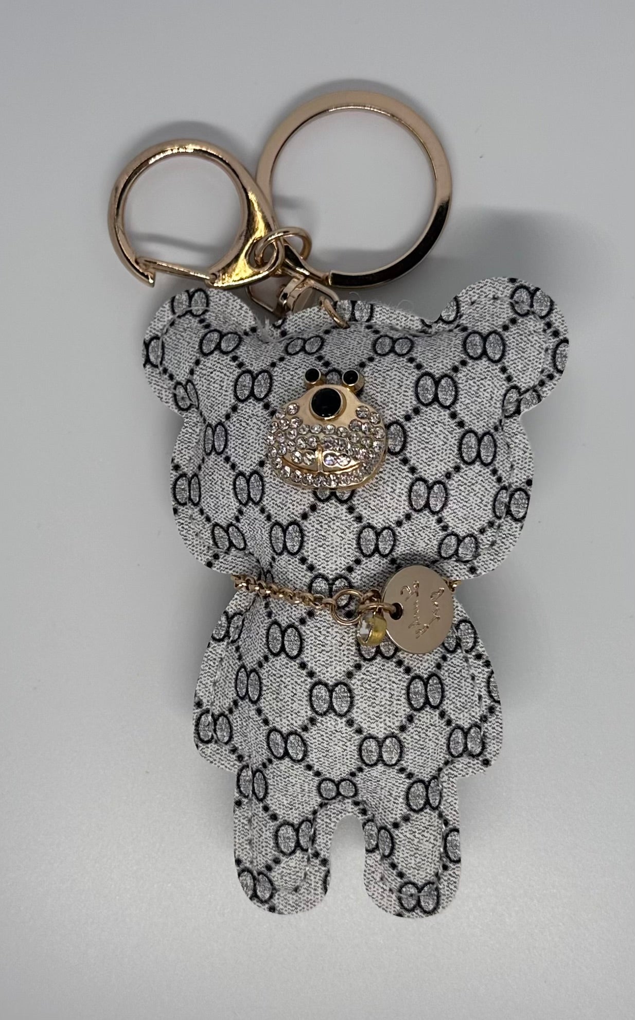 Bear Keychain Bag Charm Wearing Necklace Bling Nose