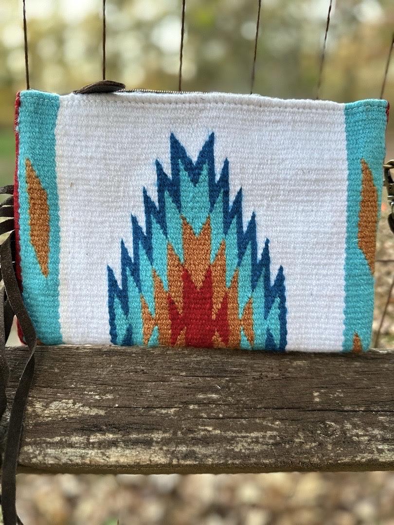 Aztec - Saddle Blanket - Tooled Leather - Wristlet - FR