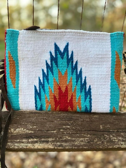 Aztec - Saddle Blanket - Tooled Leather - Wristlet - FR