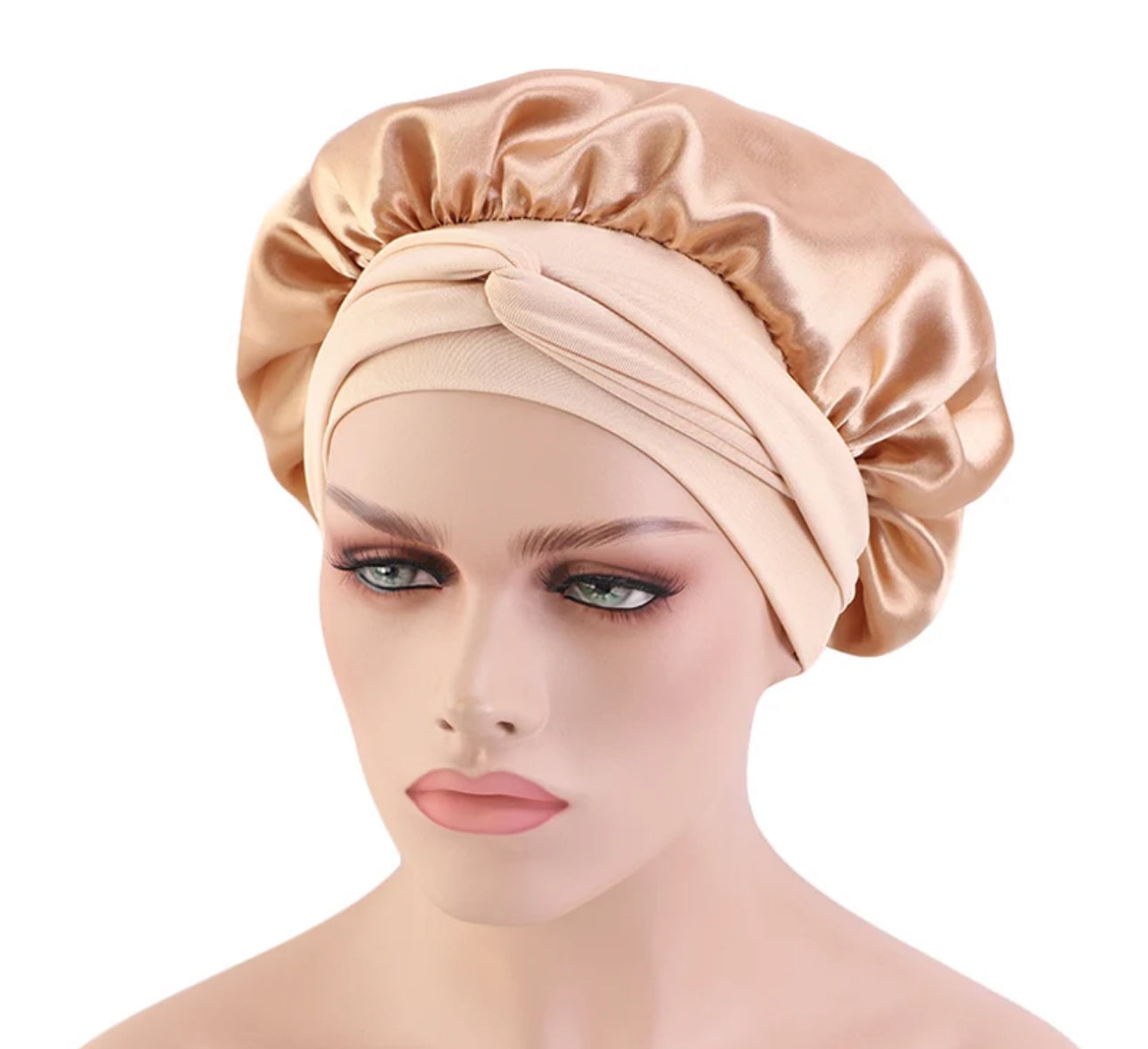 Top Selling Premium Silk Bonnet with Elastic Tie, Perfect for Large Hair Care, Ideal for Sleeping or Home Use in Satin Material