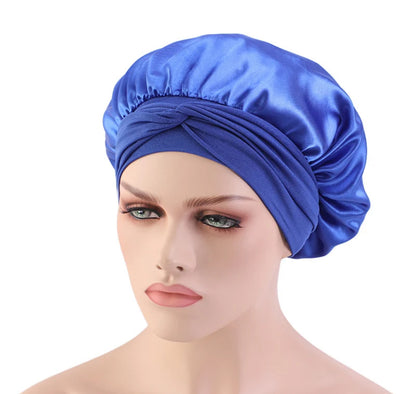 Top Selling Premium Silk Bonnet with Elastic Tie, Perfect for Large Hair Care, Ideal for Sleeping or Home Use in Satin Material