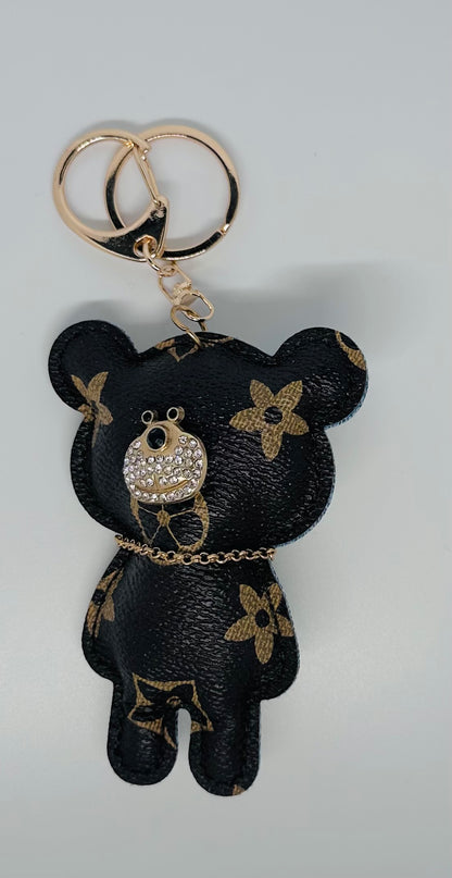 Bear Keychain Bag Charm Wearing Necklace Bling Nose